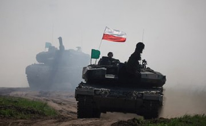 Military exercises of NATO countries - Defender Europe 2022 - continue in Europe. Soldiers deployed in the eastern part of Poland trained at the Ozhishe training range which is 120 kilometers from Belarus.