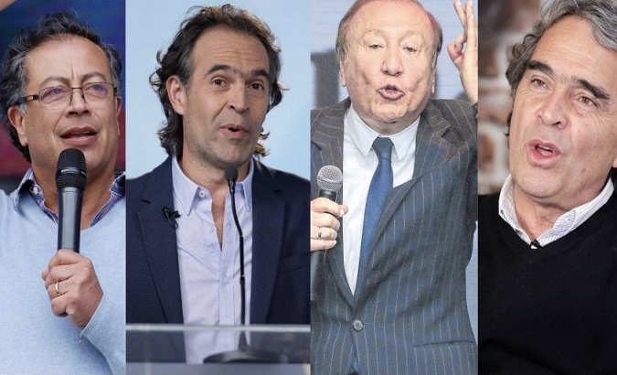 Leading presidential candidates in Colombia’s presidential elections: Gustavo Petro, Federico Gutiérrez, Rodolfo Hernández and Sergio Fajardo. May. 28, 2022.