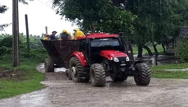Citizens are evacuated due to heavy rains incidence, Granma, Cuba, November 2020.