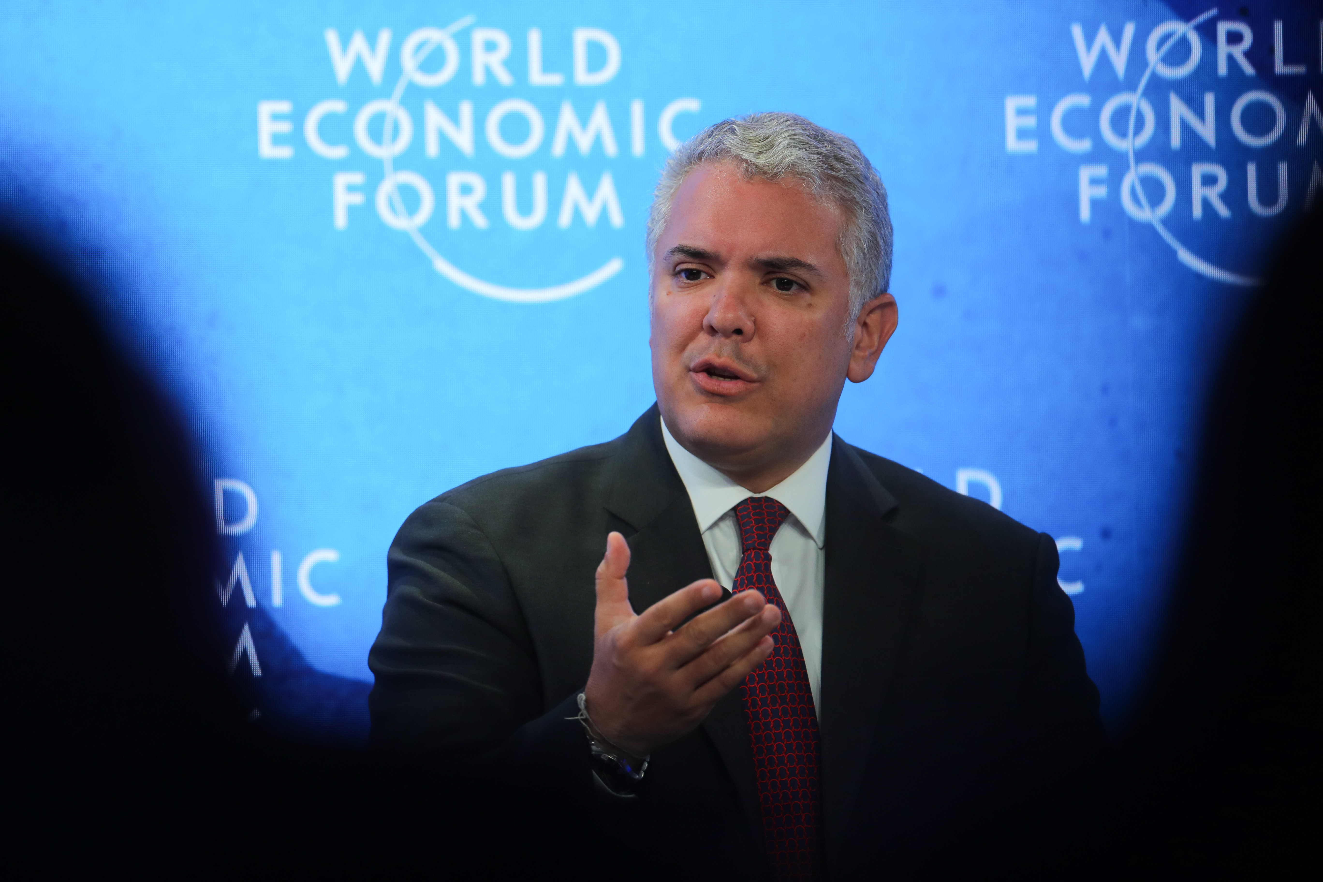 President of Colombia Ivan Duque attends the World Economic Forum