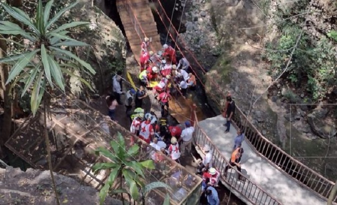 At least 25 people were injured during the collapse of a suspension bridge in Cuernavaca, Mexico. Jun. 7, 2022.