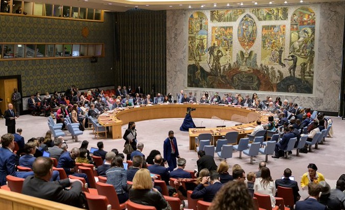 A meeting of the United Nations Security Council.