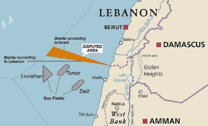 Location of the disputed oil fields.