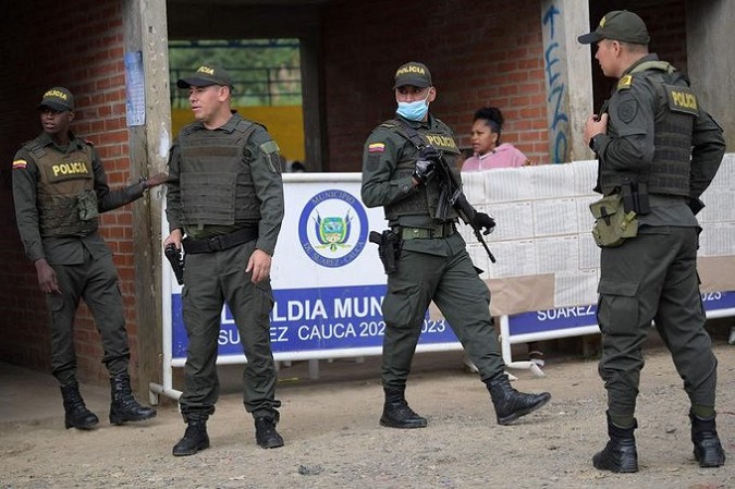 Colombia's police on highest alert over election violence.
