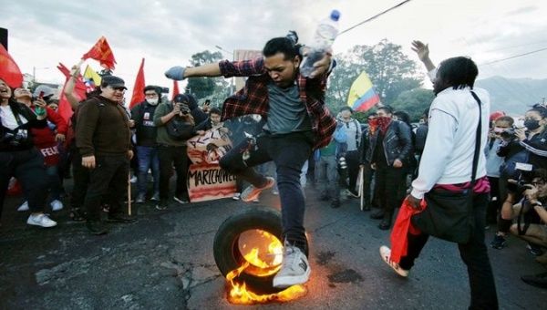 Ecuadorian parliamentarians call for a debate on the possible removal of President Guillermo Lasso from office amid an indefinite national strike led by CONAIE against the president's policies. Jun. 24, 2022.  