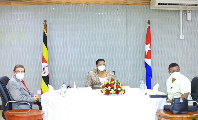 The head of Cuban diplomacy arrived in Kampala from the Republic of Equatorial Guinea. Jun. 26, 2022.