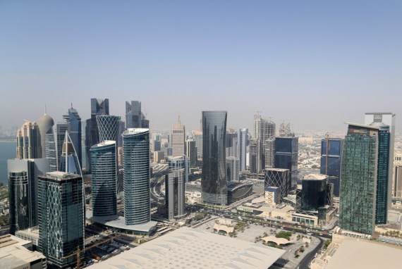 Photo taken on June 14, 2022 shows the cityscape of Doha, capital of Qatar.