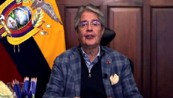 Ecuadorian President Lasso spoke to the nation while his impeachment debate was taking place. Jun. 28, 2022.