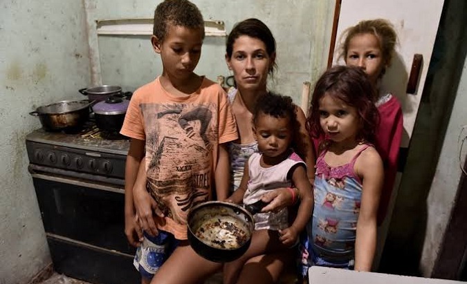 A poor family in Brazil, July, 2022.
