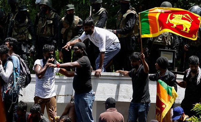 Demonstrations continue calling for the resignation of Sri Lanka Prime Minister. Jul. 13, 2022.