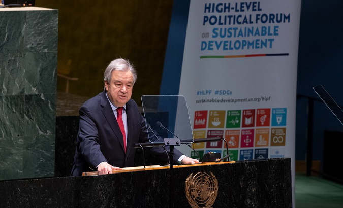 Antonio Guterres at the UN headquarters, New York, U.S., July 13, 2022.