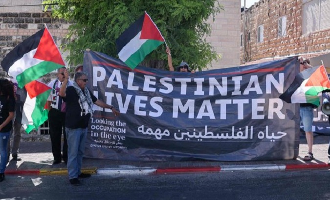 People protesting against the Israeli occupation, West Bank, July 15, 2022.