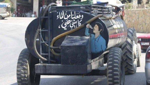 Water truck in Libanon, 2022.