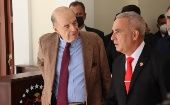 Alvaro Leyva Duran (L) and Governor of Tachira, Freddy Bernal (R), July 28, 2022.