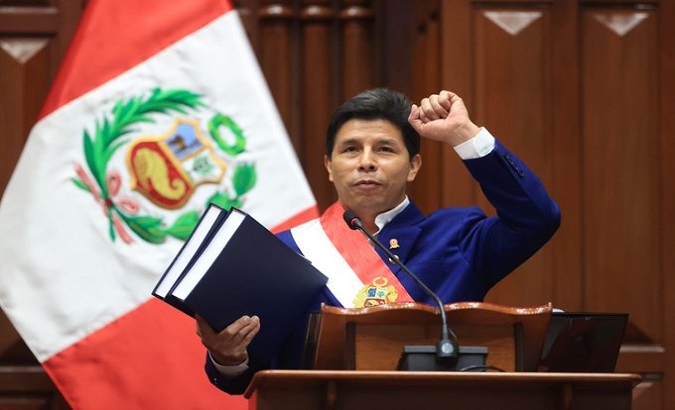 President Castillo addressed the nation on Thursday in the Government Palace. Jul. 28, 2022.