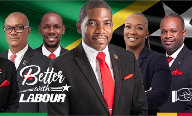 St Kitts Nives Labour Party secures election victory. Aug. 06, 2022.