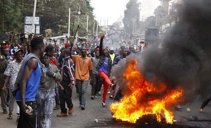 Protests against the election results, Kenya, Aug. 15, 2022.
