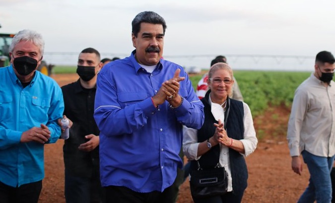 President Nicolas Maduro in the state of Monagas, Venezuela, Aug. 31, 2022.