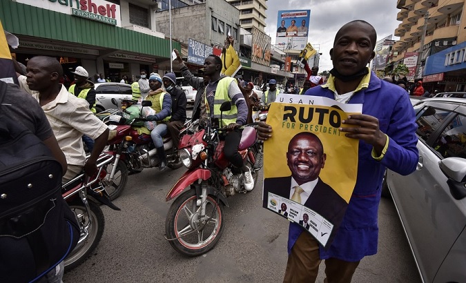 Supporters of president-elect William Ruto in Nakuru, Kenya, Sept. 5, 2022.