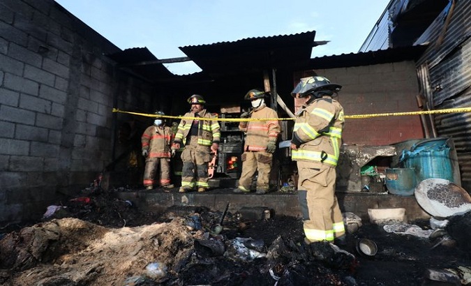 Among the possible causes of the fire is the cooking of corn for the sale of tortillas in the house located in zone 5 of Magdalena Milpas Altas. Sep. 6, 2022.