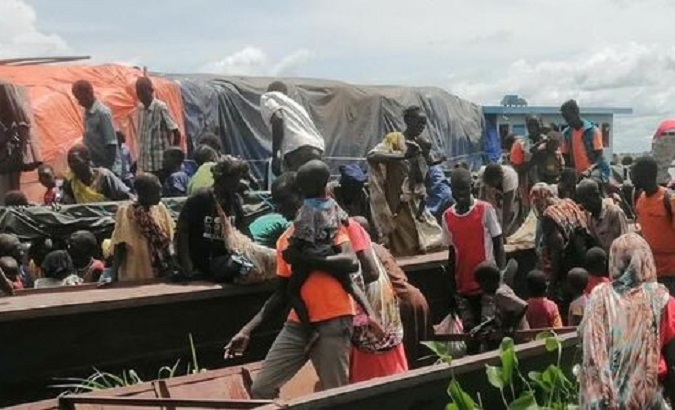 Displaced people in Upper Nile state, South Sudan, Sept. 8, 2022.