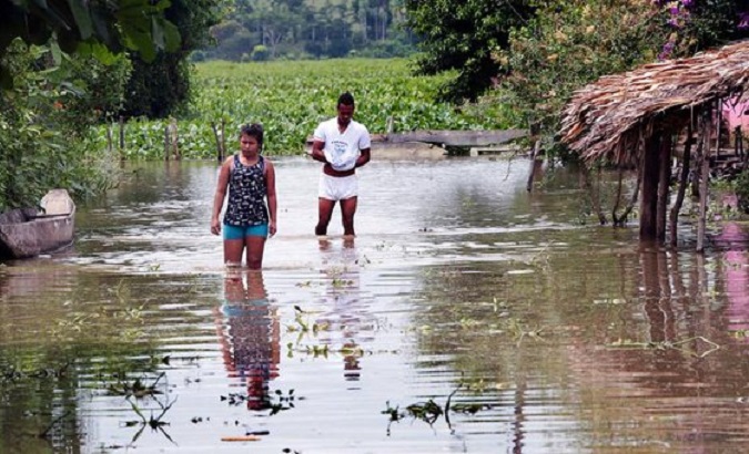Flooding in a Colombian rural area, Sept. 2022.