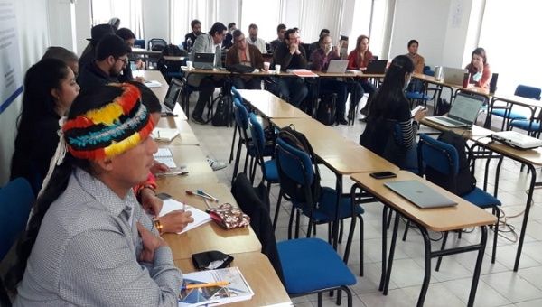 Representatives of the Government of Ecuador and the leaders of the three indigenous groups participating in these talks signed an agreement on the issue of energy and natural resources. Sept. 10, 2022.