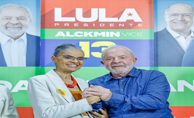 Brazilian Environment Minister Marina Silva and Former President Luiz Inácio Lula da Silva. Sep. 12, 2022.