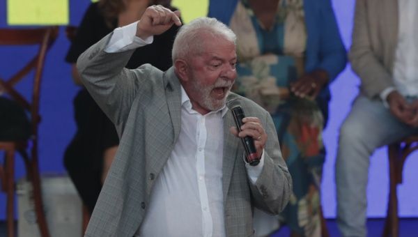 The former president and current candidate for the presidency of Brazil for the Workers' Party (PT) Luiz Inácio Lula da Silva