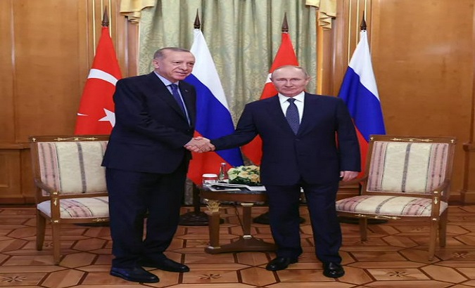 Russian President Vladimir Putin met with his Türkish counterpart Recep Tayyip Erdogan  on the sidelines of the Shanghai Cooperation Organization (SCO) Summit in Samarkand. Sep. 16, 2022.