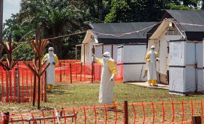 Health workers survey possible Ebola cases in South Susan, Sept. 20, 2022.