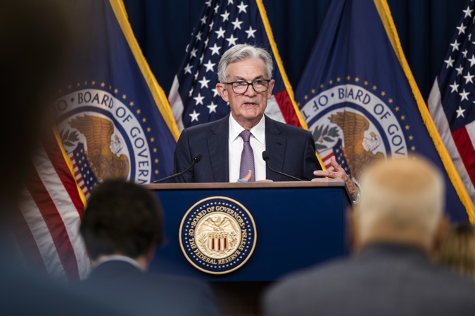 Federal Reserve Board Chairman Jerome Powell holds a news conference after the Fed decided to once again raise interest rates by three-quarters of a percentage point at the William McChesney Martin Jr. Building in Washington, DC, USA, 21 September 2022.