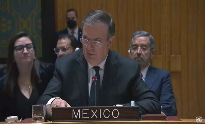 Mexico's Secretary of Foreign Affairs, Marcelo Ebrard. Sep. 22, 2022.
