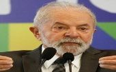 Former president Luiz Inácio Lula da Silva maintains the lead in voting intentions with 48.3 percent. Sep. 27, 2022. 