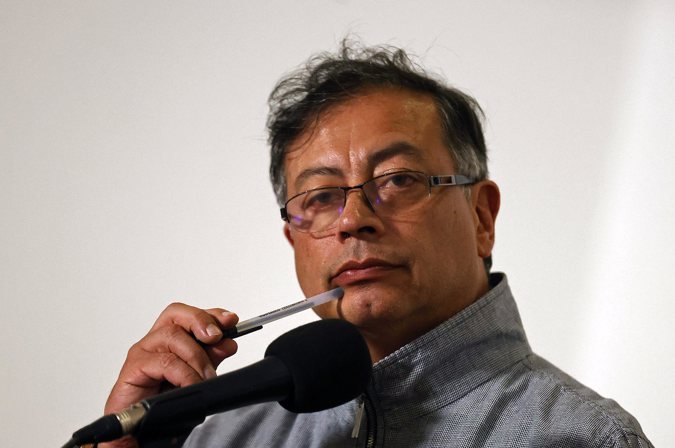 Gustavo Petro, offers a press conference today in Bogotá (Colombia)