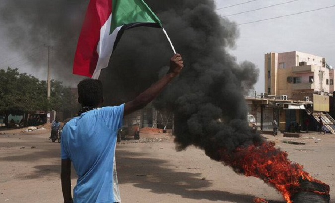 Street protests against the military rule in Sudan, Oct. 24, 2022.
