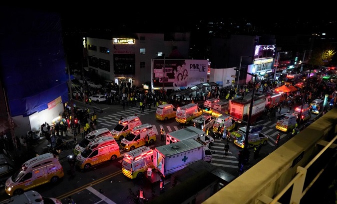 Itaewon is a well-known spot among South Koreans to celebrate Halloween and hold costume parties. Oct. 29, 2022.