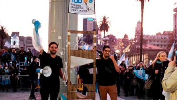 Federal Revolution rally against leftist politicians, Argentina.