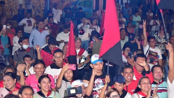FSLN supporters waiting for the election results to be announced, Leon, Nicaragua, Nov. 7, 2022.