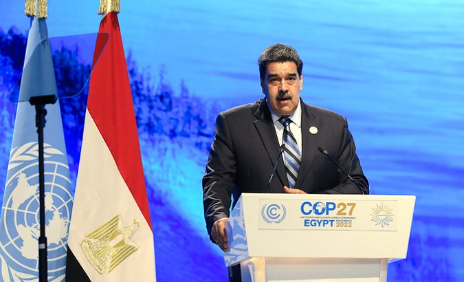 Venezuelan President Nicolas Maduro at the COP27, Nov. 7, 2022.