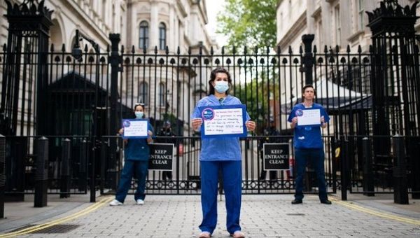 Nurses protest action, London, U.K., 2022.