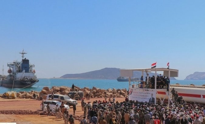 File photo of Qena oil port, Shabwah province, Yemen.