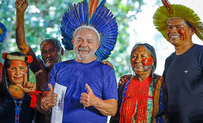 Brazil's President-elect Lula da Silva (C), 2022.