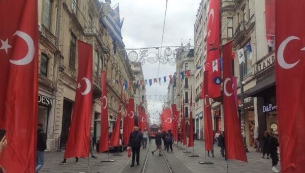 Istiklal avenue in Istanbul, Türkiye, Nov. 14, 2021.