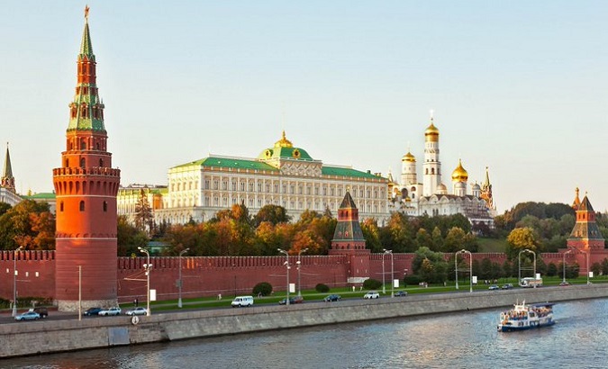 A view of the Kremlin, Moscow, Russia, 2022.