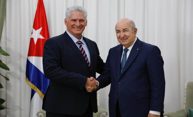 Cuban President Miguel Díaz-Canel Bermúdez on an official visit to Algeria. Nov. 17, 2022.