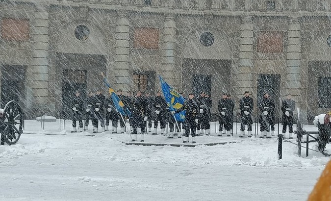 Military at the Royal Palace, Stockholm, Sweden, Nov. 21, 2022.