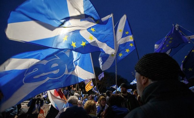 Pro-independence rally in Scotland, Nov. 22, 2022.