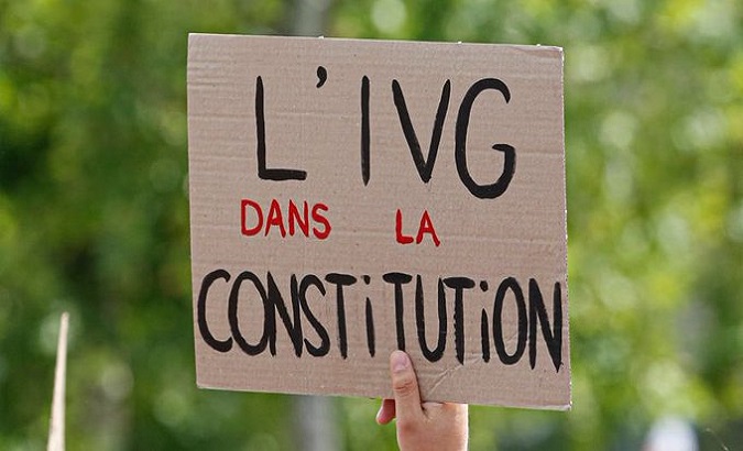 The French National Assembly approved Thursday a text to enshrine the right to abortion in the Constitution. Nov. 24, 2022.