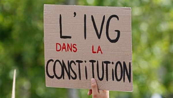 The French National Assembly approved Thursday a text to enshrine the right to abortion in the Constitution. Nov. 24, 2022.  